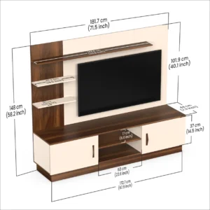 BLUEWUD Rowlet Large Engineering Wood Floor Standing TV Entertainment Unit Set Top Box Stand/TV Cabinet with Shelves for Books & Decor Display Unit Bed Living Room Upto 55 Inches - Image 4