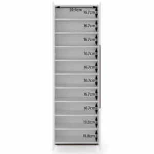 Baltoro 20 Pair Shoe Rack In White Finish - Image 4