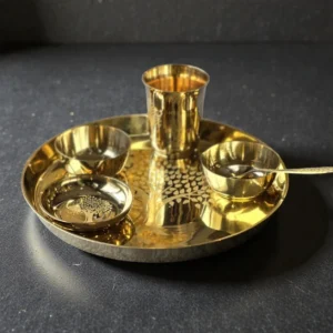 Designer Kansa Thali Set - Image 3