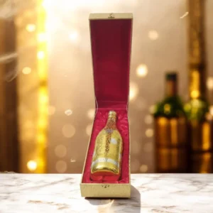Pure Brass Royal Champagne Bottle – Hand Carved Big Size 16 Inch Decorative Showpiece - Image 4