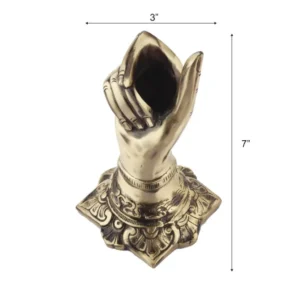 Brass Hand Shape Stylish Pen Pencil Holder - Image 3