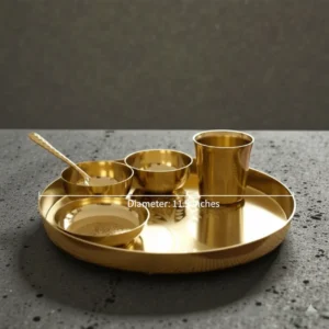 Designer Kansa Thali Set - Image 2