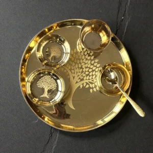 Designer Kansa Thali Set