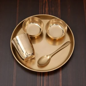 10 Inch Kansa Bronze Bhojan/Dinner/Thali 5 Items