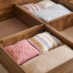 Furniveda Nova Storage Bed with Bookshelf Headboard - Image 7