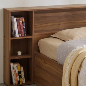 Furniveda Nova Storage Bed with Bookshelf Headboard - Image 4