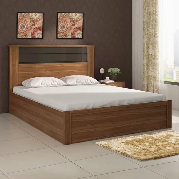 Furniveda Aurora Premium Storage Bed | Contemporary Wooden Bed Frame
