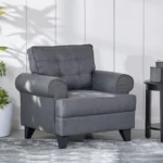 Furniveda Ashton Premium 1-Seater Sofa | Luxury Upholstered Lounge Chair