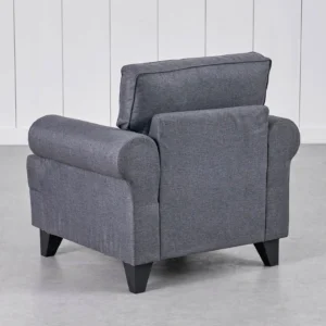Furniveda Ashton Premium 1-Seater Sofa | Luxury Upholstered Lounge Chair - Image 5