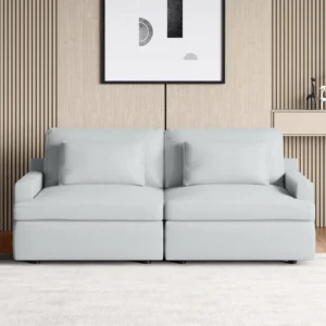 Furniveda Milano Premium 2-Seater Leather Finish Sofa | Luxury Upholstered Living Room Sofa - Image 2