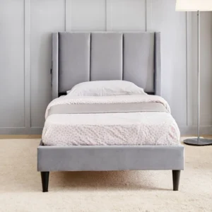 Furniveda Nova Premium Upholstered Single Bed | Modern Fabric Platform Bed - Image 2