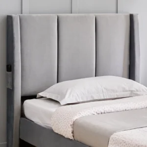 Furniveda Nova Premium Upholstered Single Bed | Modern Fabric Platform Bed - Image 4