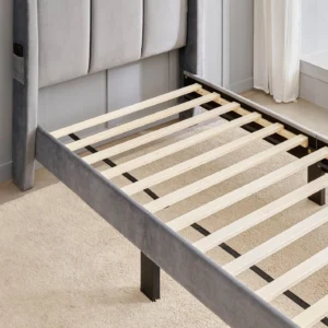Furniveda Nova Premium Upholstered Single Bed | Modern Fabric Platform Bed - Image 6