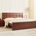 Furniveda Monarch Premium Solid Mahogany Wood Queen Bed