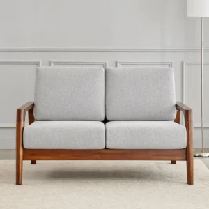 Furniveda Verona Premium 2-Seater Wooden Sofa with Cushions | Luxury Solid Wood Living Room Sofa - Image 2