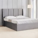 Furniveda Celeste Premium Upholstered Platform Bed | Modern Fabric Bed Frame with Hydraulic Storage Product Description