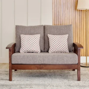 Furniveda Kensington Premium 2-Seater Sofa with Cushions | Luxury Wooden Living Room Sofa - Image 2