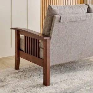 Furniveda Kensington Premium 2-Seater Sofa with Cushions | Luxury Wooden Living Room Sofa - Image 4