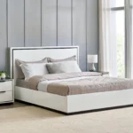 Furniveda Elara Premium Queen Storage Bed | Contemporary High-Gloss Engineered Wood Bed Frame