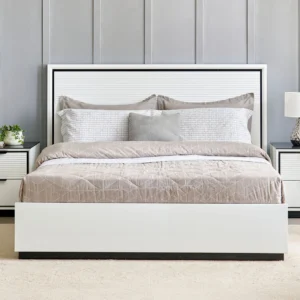 Furniveda Elara Premium Queen Storage Bed | Contemporary High-Gloss Engineered Wood Bed Frame - Image 2