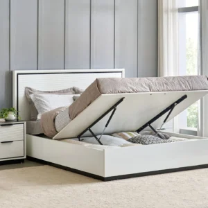 Furniveda Elara Premium Queen Storage Bed | Contemporary High-Gloss Engineered Wood Bed Frame - Image 4