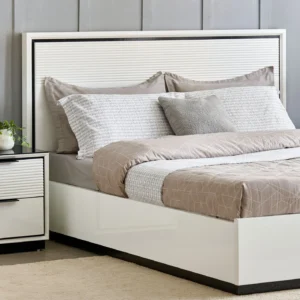 Furniveda Elara Premium Queen Storage Bed | Contemporary High-Gloss Engineered Wood Bed Frame - Image 5