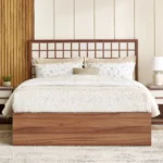 Furniveda Kyoto Premium Engineered Wood Platform Bed with Storage
