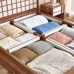 Furniveda Kyoto Premium Engineered Wood Platform Bed with Storage - Image 6