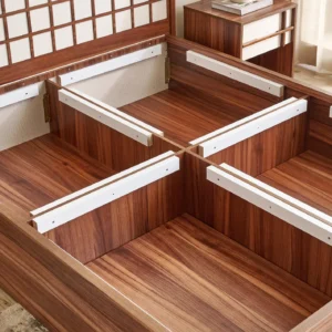 Furniveda Kyoto Premium Engineered Wood Platform Bed with Storage - Image 7