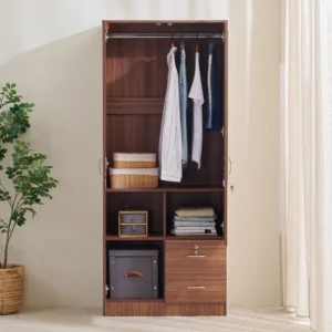 Furniveda Nova 2-Door Wardrobe with Mirror & Drawers - Image 4