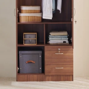 Furniveda Nova 2-Door Wardrobe with Mirror & Drawers - Image 5