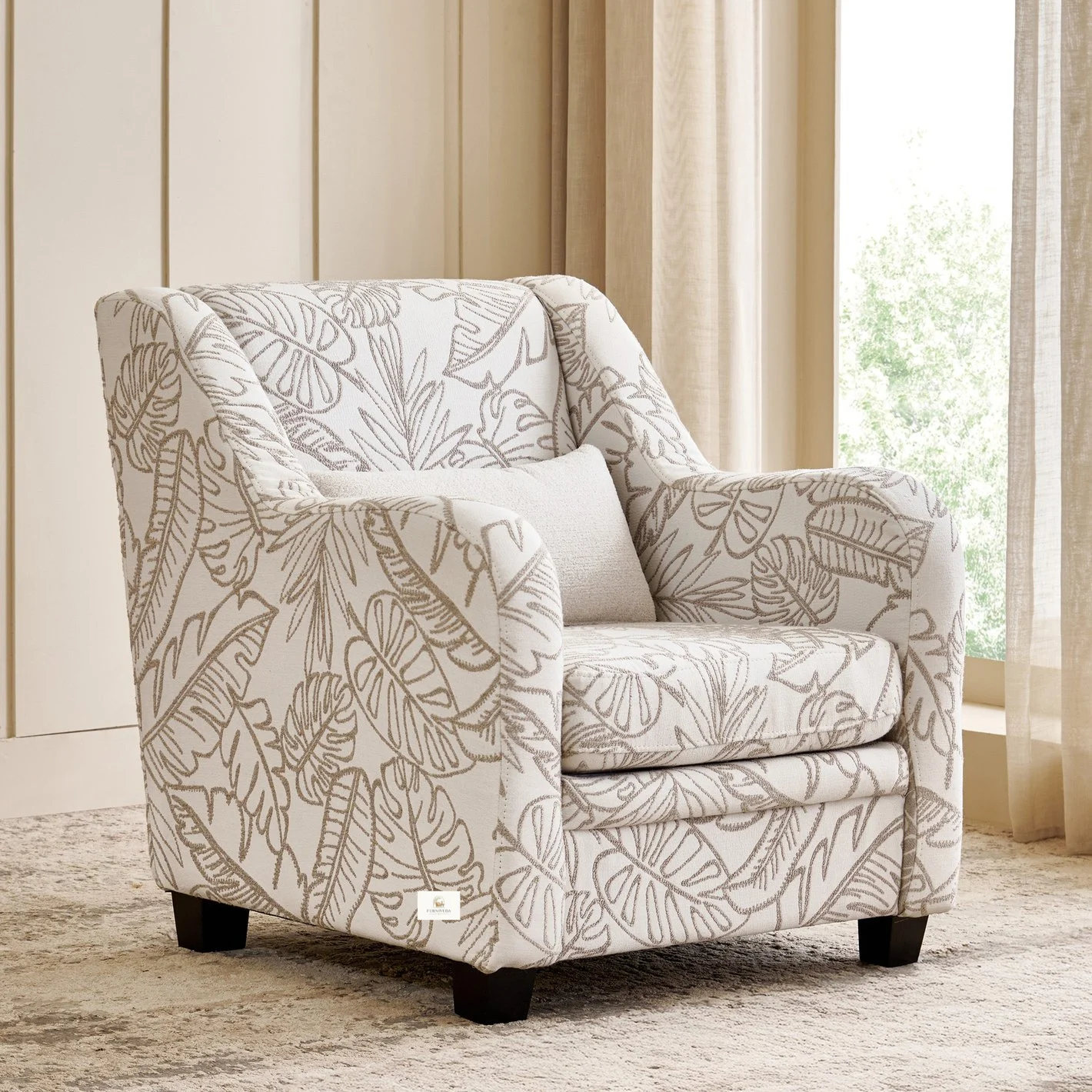 Untitled design Furniveda Bellezza Premium 1-Seater Sofa | Luxury Upholstered Accent Chair - Image 1